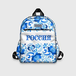 Детский рюкзак РОССИЯ голубой узор, цвет: 3D-принт