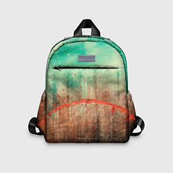 Детский рюкзак Светло-зелёное небо, деревья и множество красок, цвет: 3D-принт