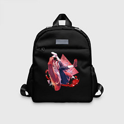 Детский рюкзак Человек-бензопила Пауэр на чёрном фоне, цвет: 3D-принт