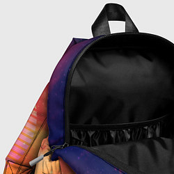 Детский рюкзак Абстрактные 3D неоновые горы на закате, цвет: 3D-принт — фото 2