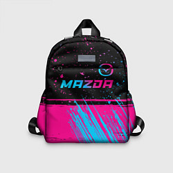 Детский рюкзак Mazda - neon gradient: символ сверху, цвет: 3D-принт