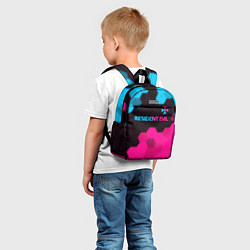 Детский рюкзак Resident Evil - neon gradient: символ сверху, цвет: 3D-принт — фото 2