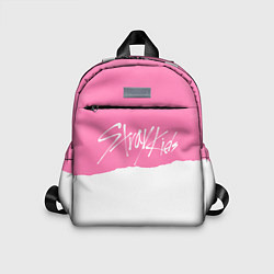 Детский рюкзак Stray Kids pink and white, цвет: 3D-принт