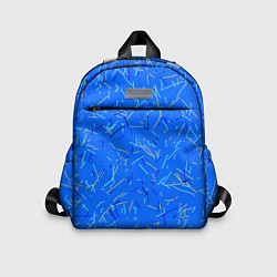 Детский рюкзак Особый Сине-голубой абстрактный, цвет: 3D-принт