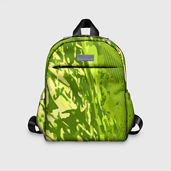 Детский рюкзак Зеленый абстрактный камуфляж, цвет: 3D-принт