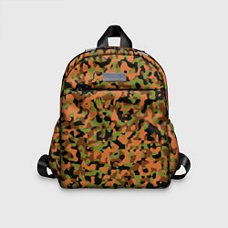 Детский рюкзак Камуфляж осенний лес мелкий, цвет: 3D-принт