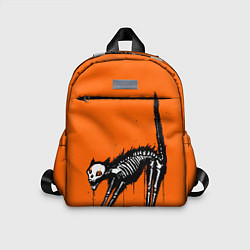 Детский рюкзак Котик скелетик - Хеллоуин, цвет: 3D-принт