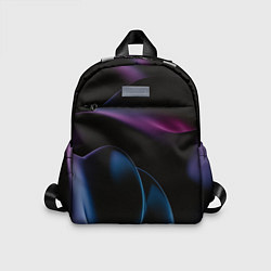 Детский рюкзак Абстрактные фиолетовые волны, цвет: 3D-принт