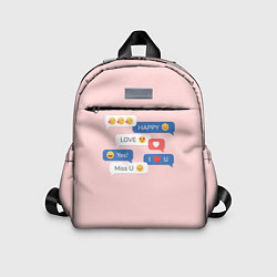 Детский рюкзак Любовный чат, цвет: 3D-принт