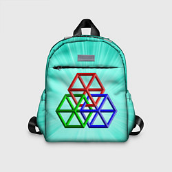 Детский рюкзак Невозможная геометрия - оптическая иллюзия, цвет: 3D-принт