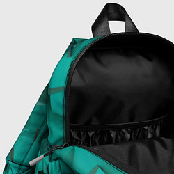 Детский рюкзак Абстрактные сине-зелёные кубы, цвет: 3D-принт — фото 2