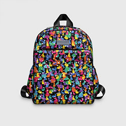 Детский рюкзак Разноцветные кролики, цвет: 3D-принт