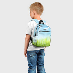 Детский рюкзак Зелень и небо, цвет: 3D-принт — фото 2