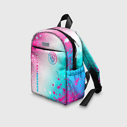 Детский рюкзак Manchester City neon gradient style: надпись, симв, цвет: 3D-принт — фото 2