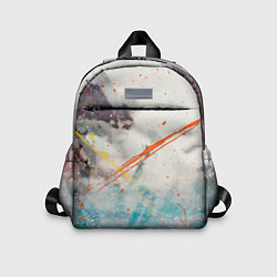 Детский рюкзак Абстрактные мазки красок на тенях и тумане, цвет: 3D-принт