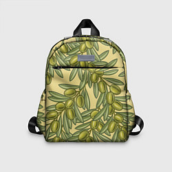 Детский рюкзак Винтажные ветви оливок, цвет: 3D-принт