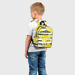 Детский рюкзак Лимон на чёрно-белом фоне, цвет: 3D-принт — фото 2