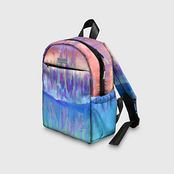 Детский рюкзак Прибрежный город на закате абстракция, цвет: 3D-принт — фото 2