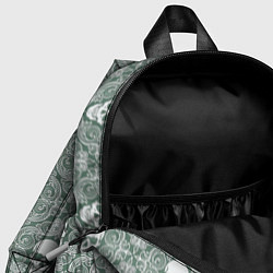 Детский рюкзак Уэнсдэй на фоне черепков, цвет: 3D-принт — фото 2