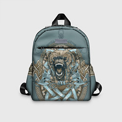 Детский рюкзак Голова медведя-викинга, цвет: 3D-принт