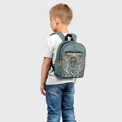 Детский рюкзак Голова медведя-викинга, цвет: 3D-принт — фото 2