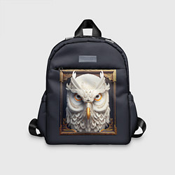 Детский рюкзак Белая сова - барельеф в раме, цвет: 3D-принт