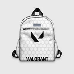 Детский рюкзак Valorant glitch на светлом фоне: символ, надпись, цвет: 3D-принт