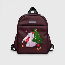 Детский рюкзак Милый новогодний кролик 2023, цвет: 3D-принт