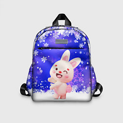 Детский рюкзак Заяц и снежинки, цвет: 3D-принт