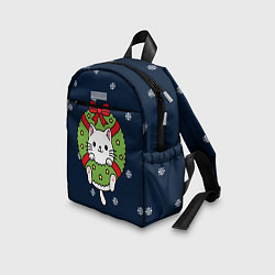 Детский рюкзак Новогодний котик - иллюстрация, цвет: 3D-принт — фото 2