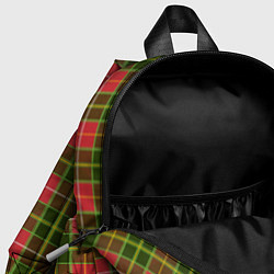 Детский рюкзак Ткань Шотландка красно-зелёная, цвет: 3D-принт — фото 2