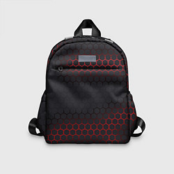 Детский рюкзак Броня из стали красная, цвет: 3D-принт