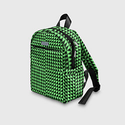 Детский рюкзак Чёрно-зелёная оптическая иллюзия, цвет: 3D-принт — фото 2