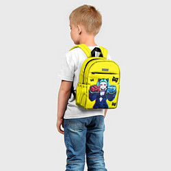 Детский рюкзак Ребекка из киберпанка - желтый, цвет: 3D-принт — фото 2
