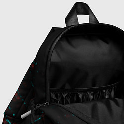 Детский рюкзак God of War в стиле glitch и баги графики на темном, цвет: 3D-принт — фото 2