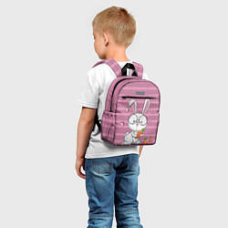 Детский рюкзак Зайка в очках с морковкой, цвет: 3D-принт — фото 2