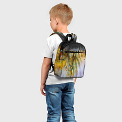 Детский рюкзак Красочные абстрактные волны и линии, цвет: 3D-принт — фото 2