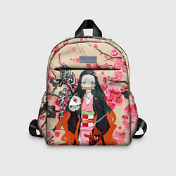 Детский рюкзак Незуко Камадо под сакурой, цвет: 3D-принт
