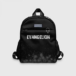 Детский рюкзак Evangelion glitch на темном фоне: символ сверху, цвет: 3D-принт