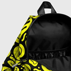 Детский рюкзак Кислотный желтый смайлик, цвет: 3D-принт — фото 2