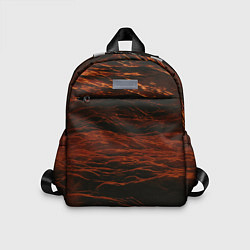 Детский рюкзак Тёмные красные волны, цвет: 3D-принт