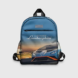 Детский рюкзак Lamborghini Huracan STO - car racing, цвет: 3D-принт