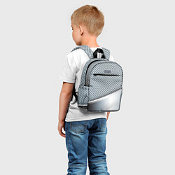 Детский рюкзак Текстура объёмного металла, цвет: 3D-принт — фото 2