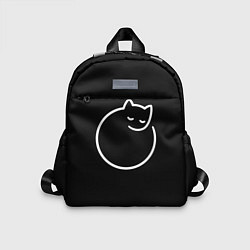 Детский рюкзак Минималистичный круглый кот, цвет: 3D-принт
