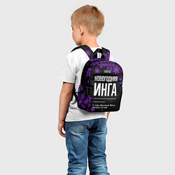 Детский рюкзак Новогодняя Инга на темном фоне, цвет: 3D-принт — фото 2