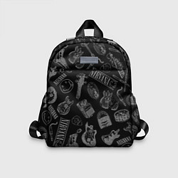 Детский рюкзак Nirvana crash guitar black, цвет: 3D-принт