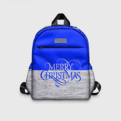 Детский рюкзак Merry Christmas синий, цвет: 3D-принт