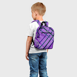 Детский рюкзак Фиолетовый фон и тёмные линии, цвет: 3D-принт — фото 2