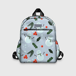Детский рюкзак Снеговики и ягодки, цвет: 3D-принт