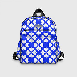 Детский рюкзак Четырехлистный клевер синий, цвет: 3D-принт